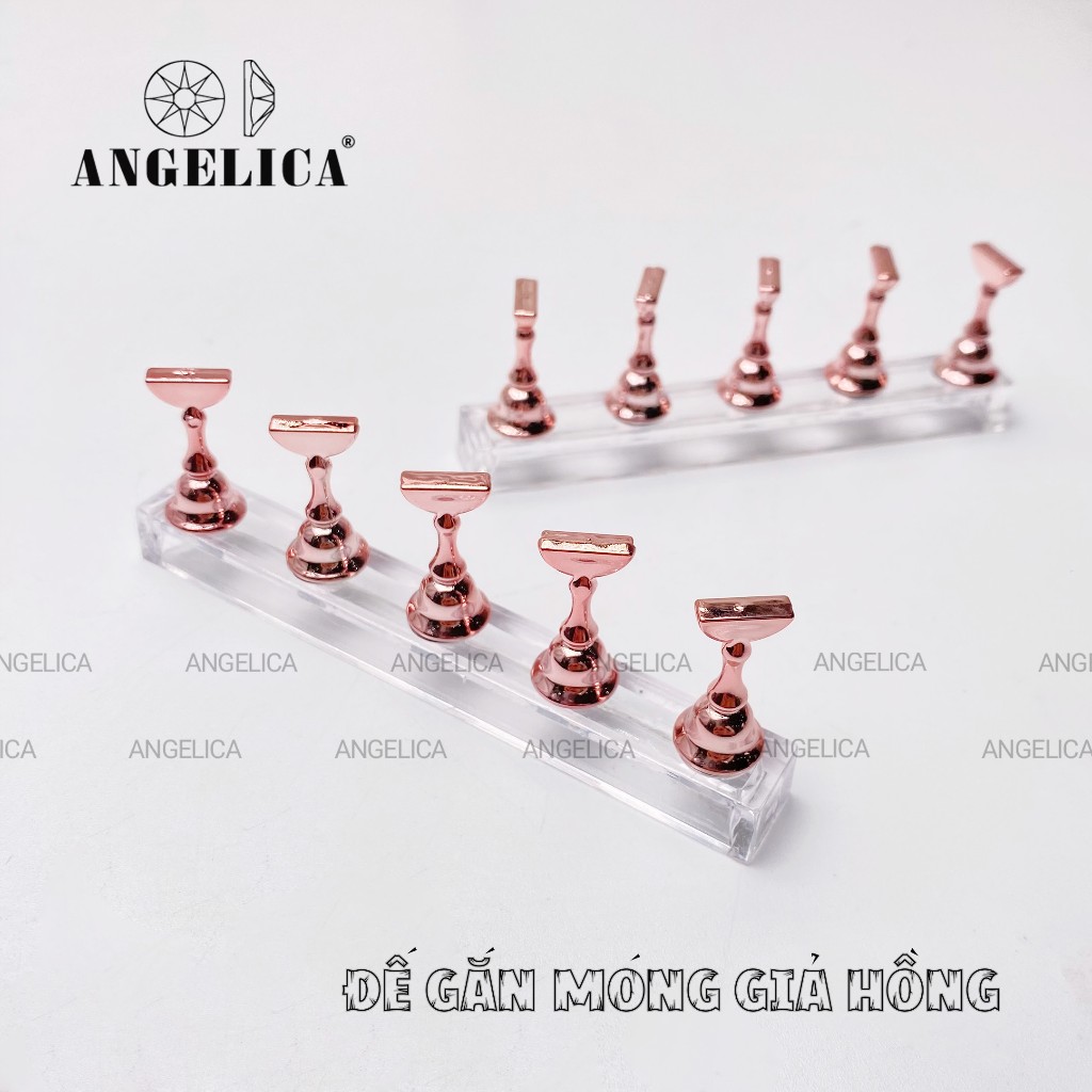 set 5 chiếc đế gắn móng giả tập vẽ nail - đế nam châm gắn móng mẫu chuyên dụng