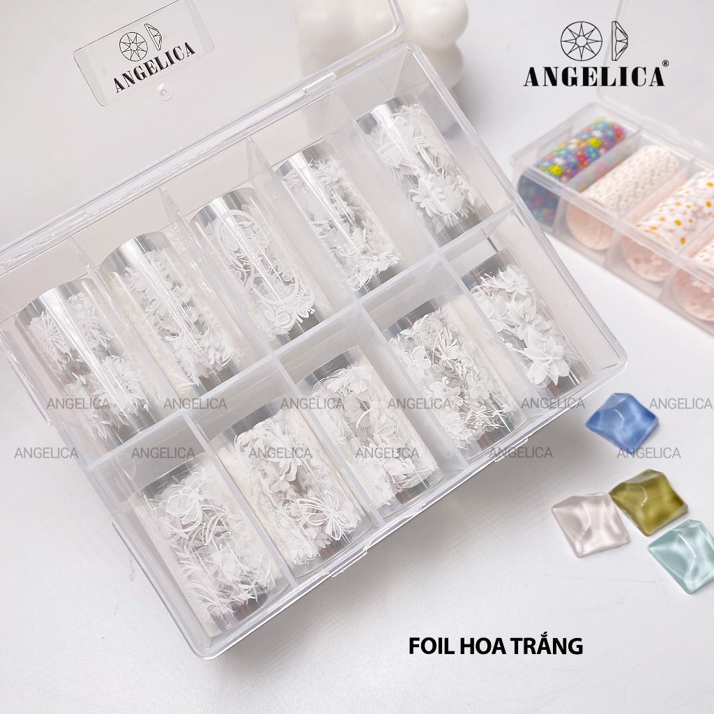 Set foil trang trí móng siêu đẹp - một hộp gồm nhiều mẫu hoạ tiết khác nhau 4*50cm