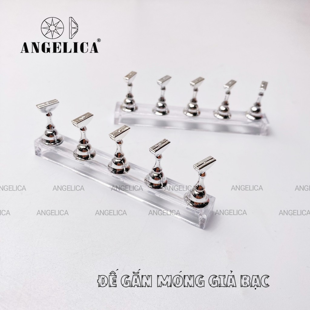 set 5 chiếc đế gắn móng giả tập vẽ nail - đế nam châm gắn móng mẫu chuyên dụng