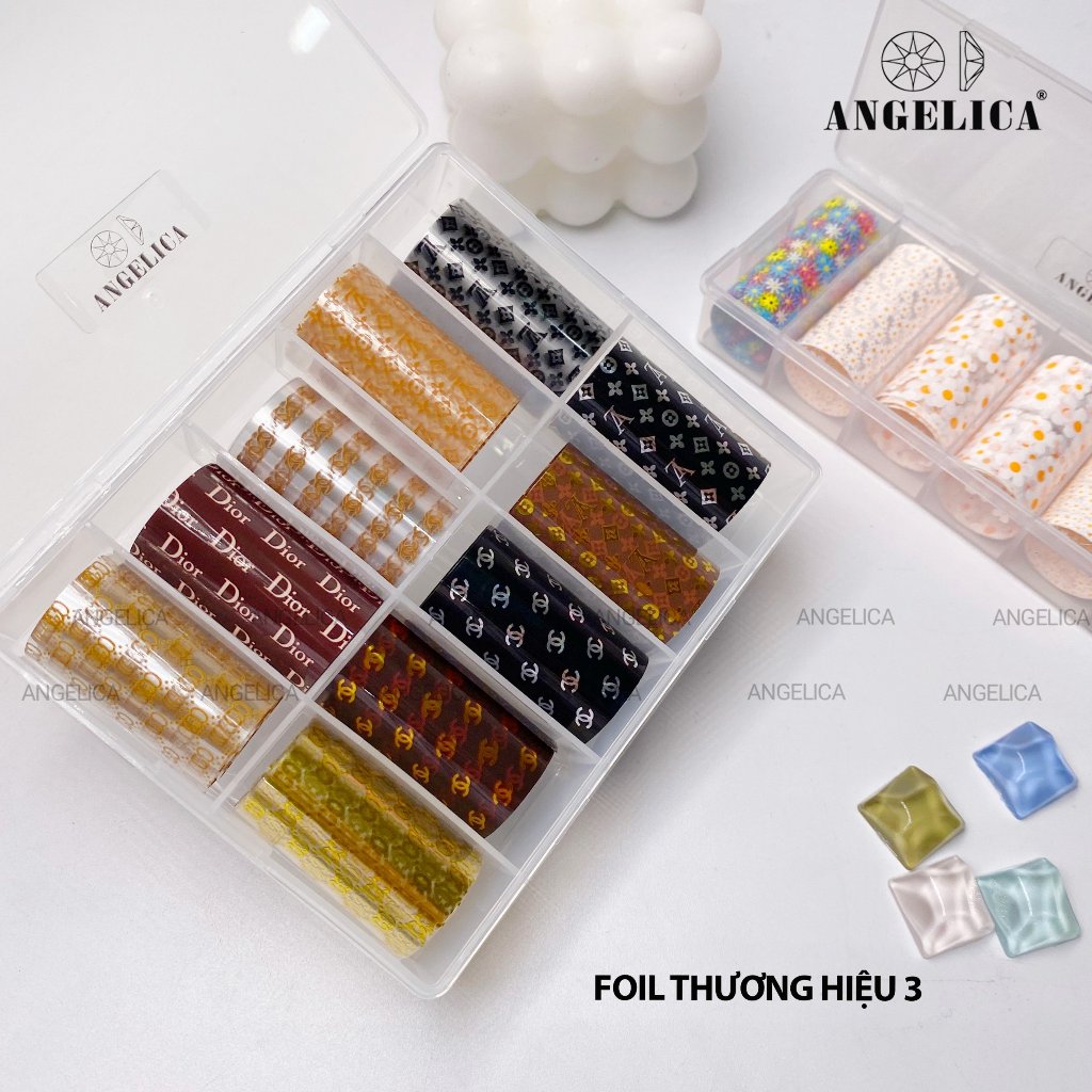 Set foil trang trí móng siêu đẹp - một hộp gồm nhiều mẫu hoạ tiết khác nhau 4*50cm
