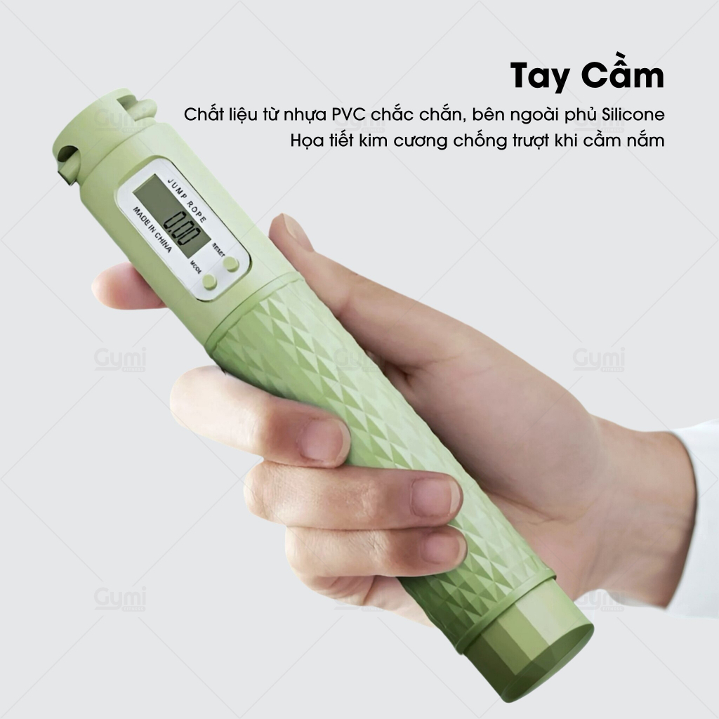 Dây Nhảy Đếm Số Cải Tiến Không Dây Tập Gym, Thể Dục, Thể Thao, Calo Kèm Bóng To - Pin - Tạ - DN06