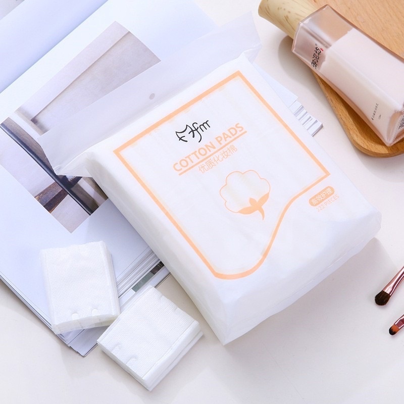 Bông Tẩy Trang 222 Miếng Cotton Pads 3 Lớp Siêu Mềm Mịn (Mẫu mới)
