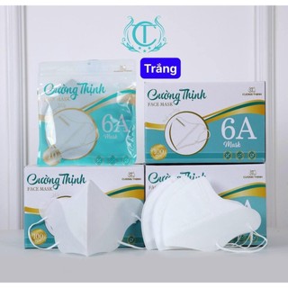 Thùng 100 chiếc Khẩu Trang 6A Cường Thịnh Mask Cao Cấp, Che Nắng Mùa Hè [Chính Hãng Công Ty]