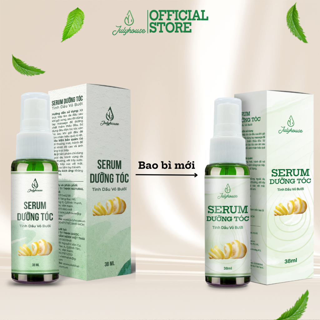 Ảnh Xịt dưỡng tóc tinh dầu Bưởi 38ml/100ml JULYHOUSE giảm gãy rụng, mọc tóc nhanh 3