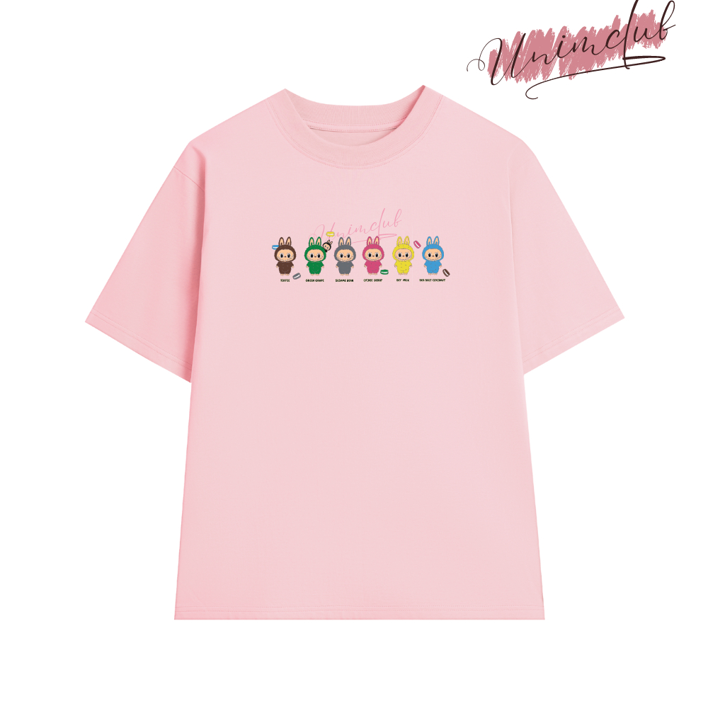 [Tặng khẩu trang UV] Áo Thun Labubu Marcaron Hottrend Vải Cotton 100% Cao Cấp Mềm Mịn Nhiều Màu Form UnisexAPBUBU