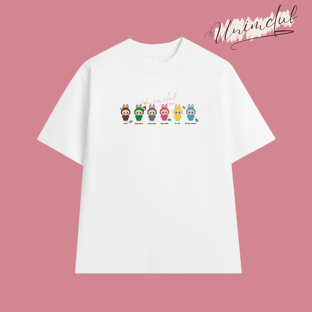 [Tặng khẩu trang UV] Áo Thun Labubu Marcaron Hottrend Vải Cotton 100% Cao Cấp Mềm Mịn Nhiều Màu Form UnisexAPBUBU