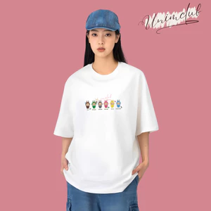 Áo Thun Labubu Marcaron Hottrend Vải Cotton 100% Cao Cấp Mềm Mịn Nhiều Màu Form UnisexAPBUBU