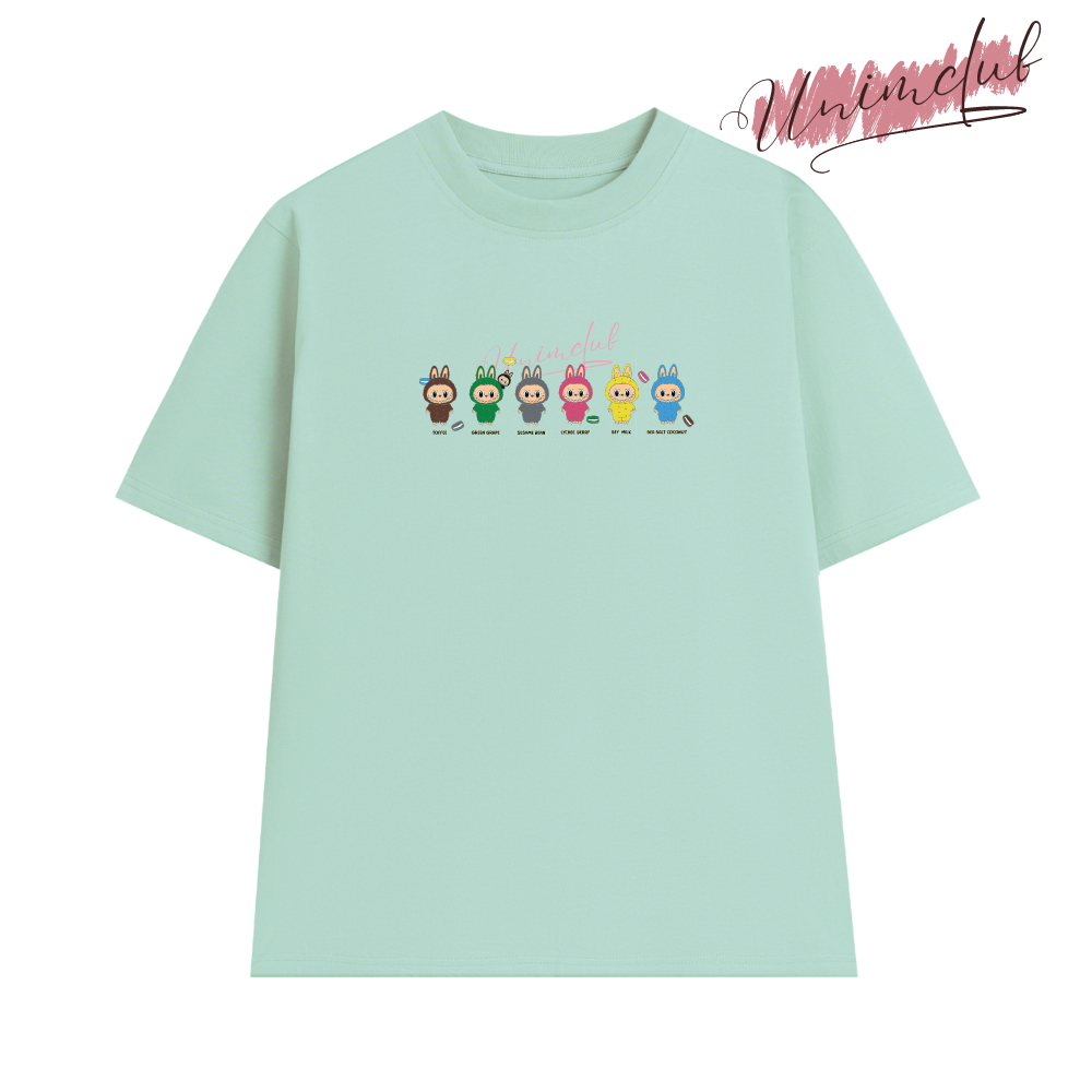 [Tặng khẩu trang UV] Áo Thun Labubu Marcaron Hottrend Vải Cotton 100% Cao Cấp Mềm Mịn Nhiều Màu Form UnisexAPBUBU
