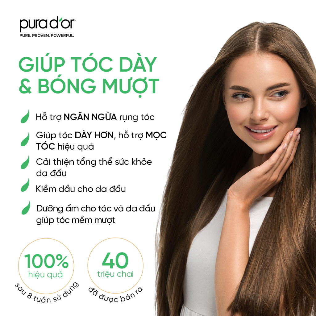 Ảnh Combo dầu gội dầu xả hữu cơ hỗ trợ giảm rụng tóc, hỗ trợ mọc tóc Biotin Gold Label Pura D'or 236ml Organic 1