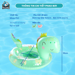 Phao Bơi Cho Bé, Phao Bơi Chống Lật Cho Bé Đi Biển, Đi Bơi Hình Thú Ngộ Nghĩnh, Tặng Kèm Bơm Mini