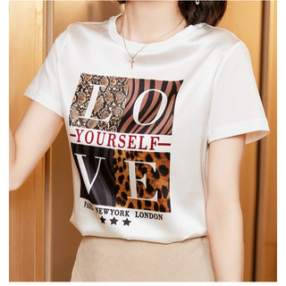 (THANH LÝ) Áo Thun Cotton In Hình Lụa Satin Thời Trang Cá Tính SM86