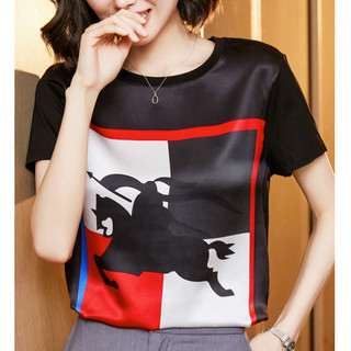 (THANH LÝ) Áo Thun Cotton In Hình Lụa Satin Thời Trang Cá Tính SM86