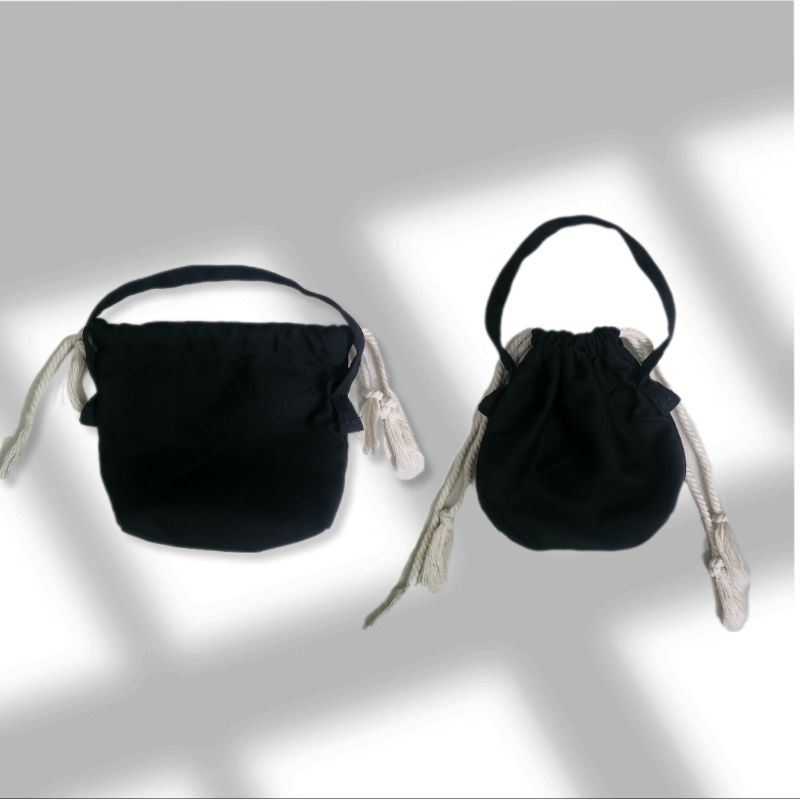 Túi dây rút vải Canvas(đen)Nhỏ xinh nhà KAN_Tiện lợi | Shopee Việt Nam