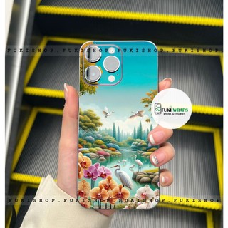 Tấm dán Skin Mặt Sau Mẫu Con Cò MS01 FULL VIỀN 15promax , 14promax , 13promax , 12promax , 11promax  - FukiShop