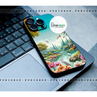 Tấm dán Skin Mặt Sau Mẫu Con Cò MS01 FULL VIỀN 15promax , 14promax , 13promax , 12promax , 11promax  - FukiShop