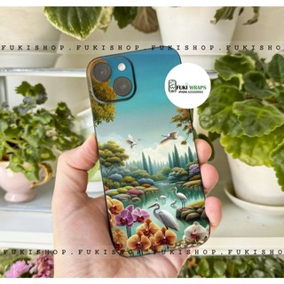 Tấm dán Skin Mặt Sau Mẫu Con Cò MS01 FULL VIỀN 15promax , 14promax , 13promax , 12promax , 11promax  - FukiShop