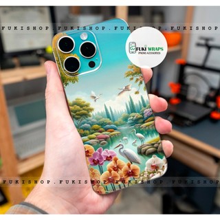 Tấm dán Skin Mặt Sau Mẫu Con Cò MS01 FULL VIỀN 15promax , 14promax , 13promax , 12promax , 11promax  - FukiShop