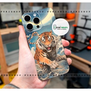 Tấm dán Skin Mặt Sau Mẫu Hổ MS05 FULL VIỀN 15promax , 14promax , 13promax , 12promax , 11promax  - FukiShop