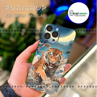 Tấm dán Skin Mặt Sau Mẫu Hổ MS05 FULL VIỀN 15promax , 14promax , 13promax , 12promax , 11promax  - FukiShop