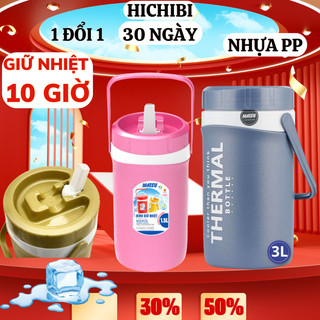 Bình giữ nhiệt 3l Duy Tân HiLOGI 2 lớp nhựa PP nhũ nhám chống trầy, giữ nóng 6h, lạnh 10h, có vòi rót và quay xách