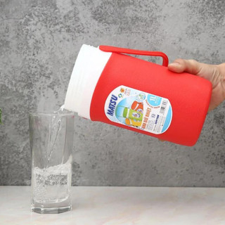 Bình giữ nhiệt 3000ml Duy Tân, bình nước 2L, 2 lớp nhựa PP nhũ nhám có nắp đậy và quay xách nắp ống hút