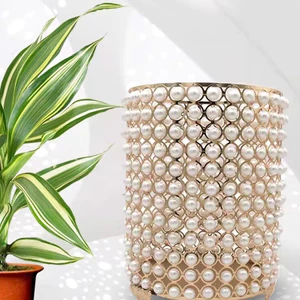 Thùng rác pha lê phong cách châu Âu, thùng rác gia dụng sang trọng nhẹ, thùng rác không nắp, phòng học hình tròn sáng tạ