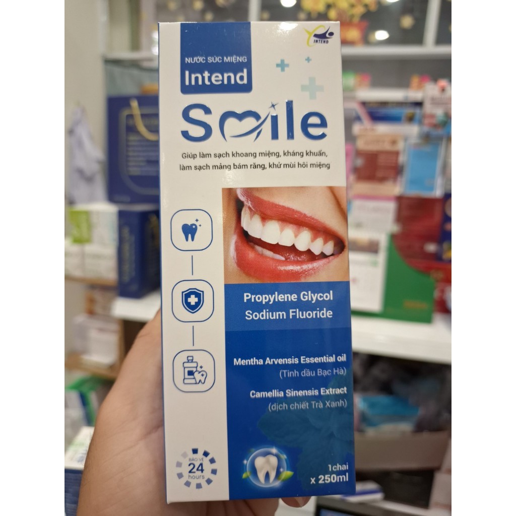 Nước Súc Miệng SMILE - Nước Súc Miệng Giúp Giảm Ê Buốt Răng, Làm Sạch Mảng Bám, Mùi Hôi, Viêm Lợi, Nha Chu.