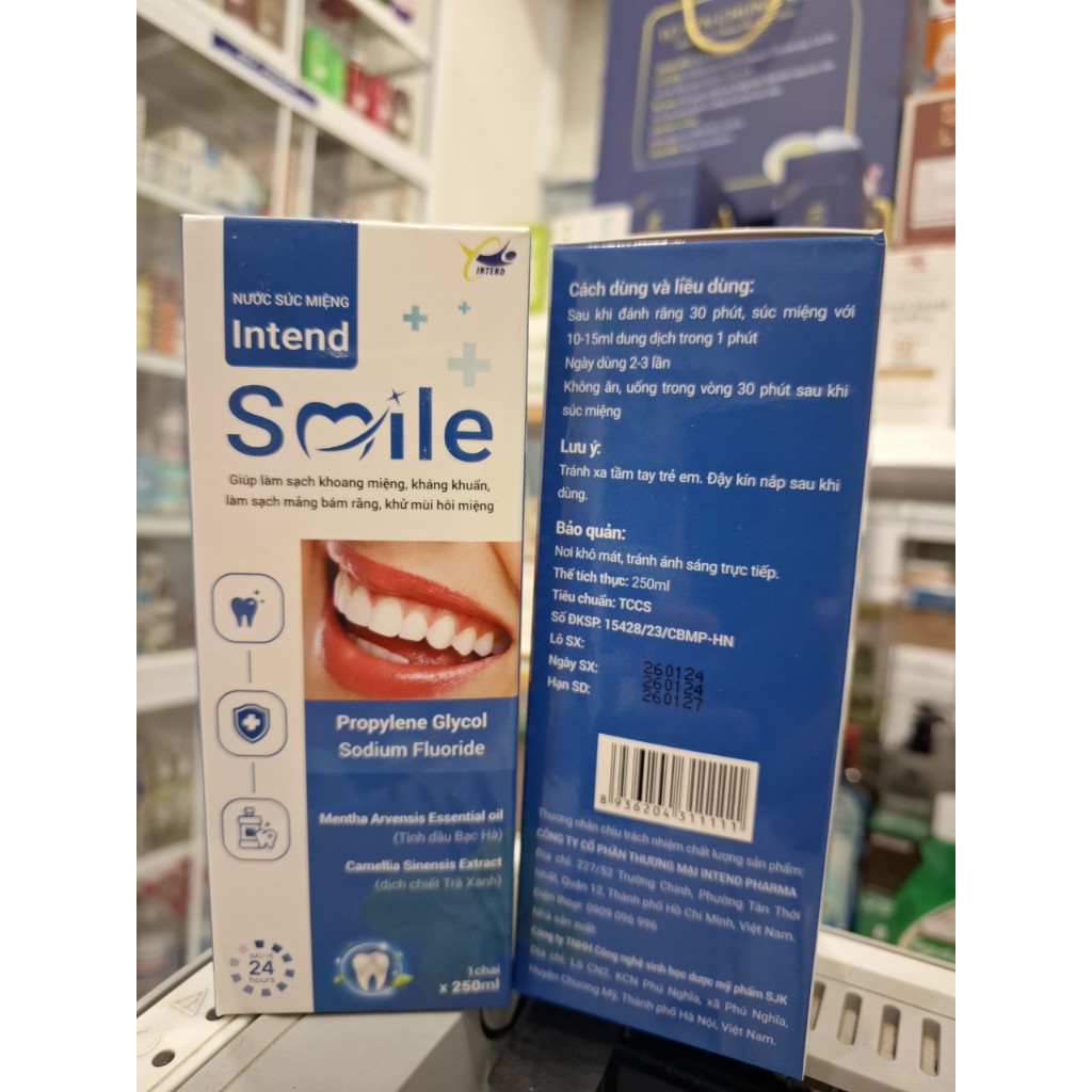Nước Súc Miệng SMILE - Nước Súc Miệng Giúp Giảm Ê Buốt Răng, Làm Sạch Mảng Bám, Mùi Hôi, Viêm Lợi, Nha Chu.