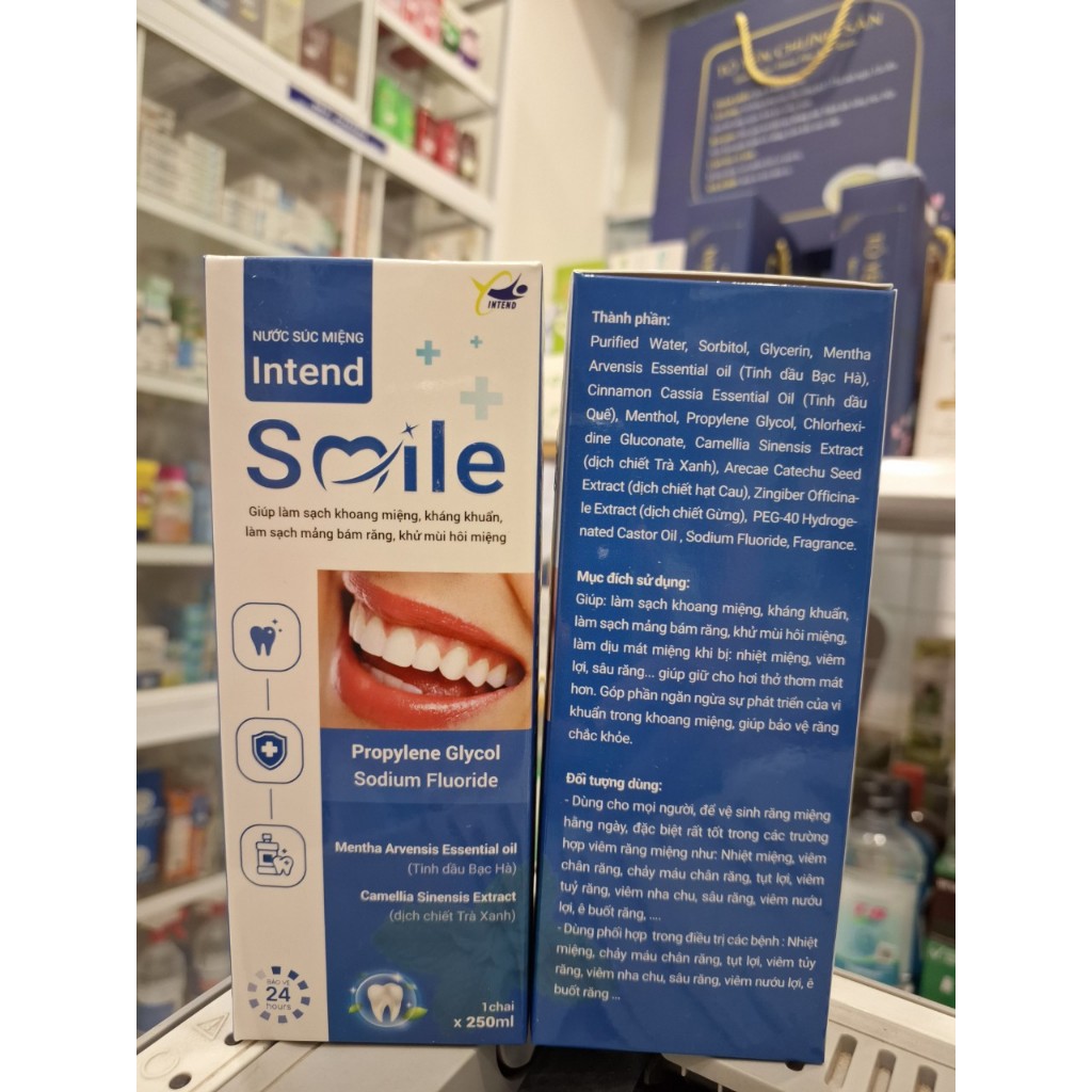 Nước Súc Miệng SMILE - Nước Súc Miệng Giúp Giảm Ê Buốt Răng, Làm Sạch Mảng Bám, Mùi Hôi, Viêm Lợi, Nha Chu.