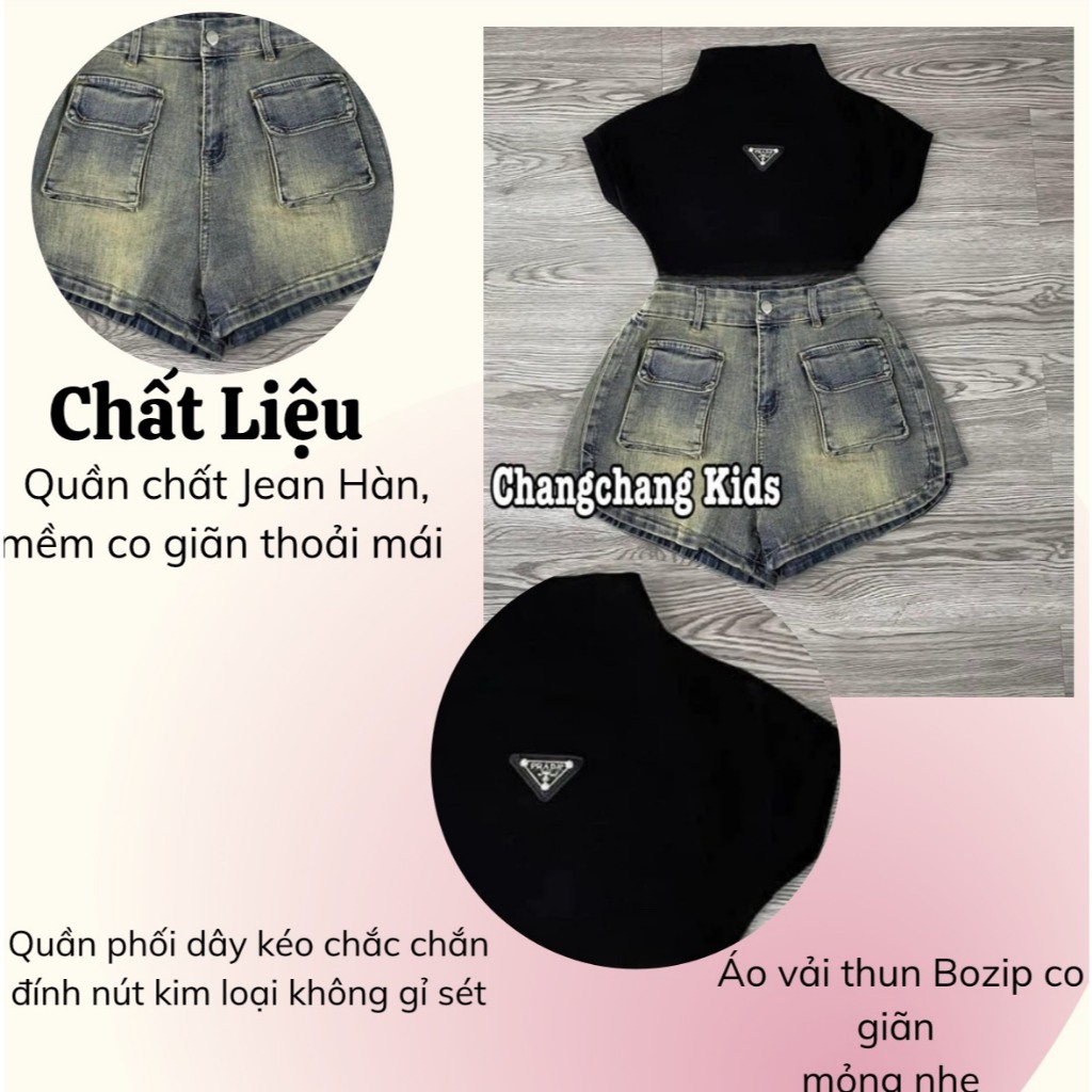 Hàng thiết kế Quần jean đùi túi hộp cho bé chuẩn hàng size nhỏ đến đại và mẹ bé 2t đến 10,12,13,14,15 tuổi