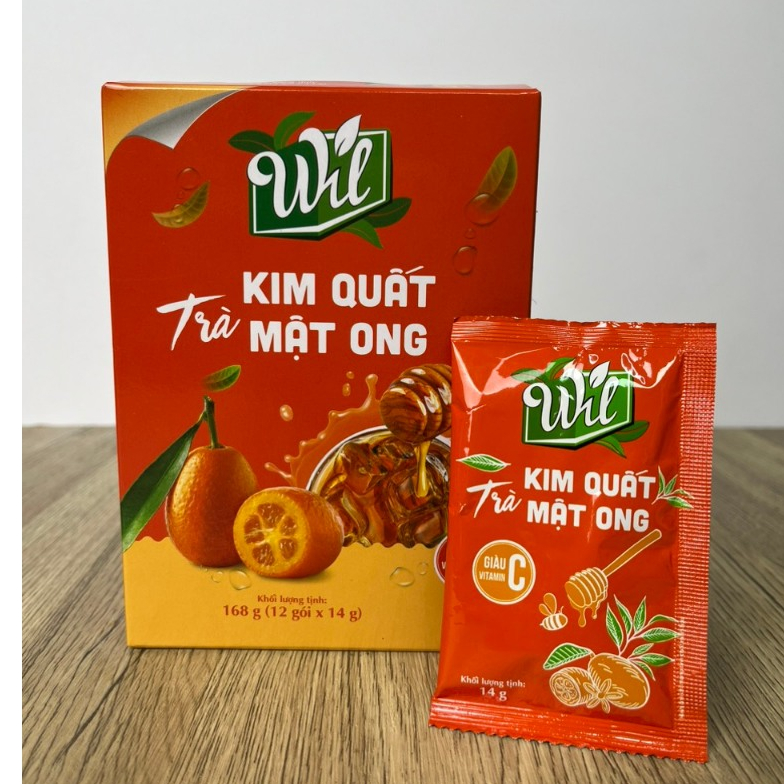 Trà kim quất mật ong Wil trà tắc hòa tan giải khát hộp 168g (12 gói x ...