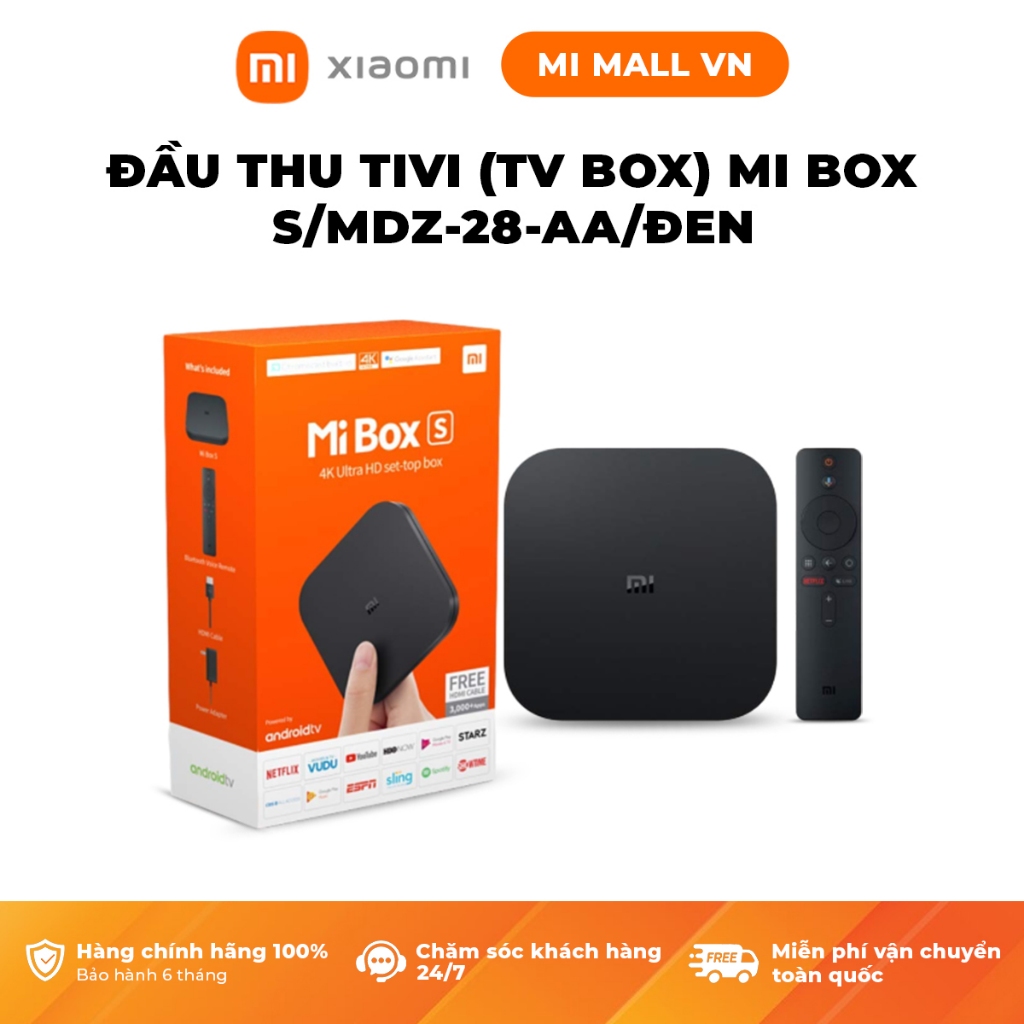 Ảnh Đầu thu Tivi (TV Box) Xiaomi MI Box S Gen2 | Ultra HD 4K  | Google TV | Bluetooth 5.2 - Bảo Hàng 12 Tháng 2