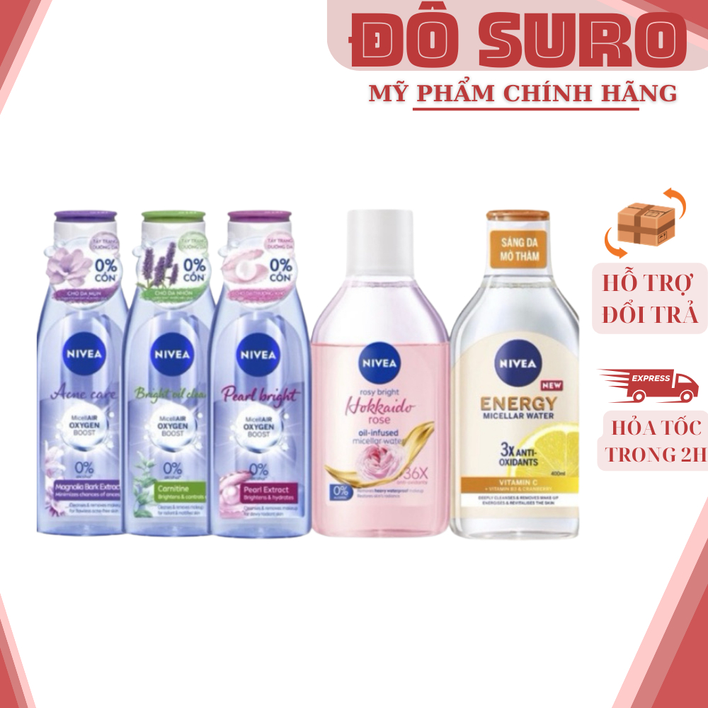 ước tẩy trang NIVEA  200ml, tẩy trang 400ml, tẩy trang 125ml các màu
