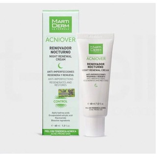 Kem Dưỡng Tái Tạo Ban Đêm Cho Da Dầu Mụn MartiDerm Acniover Night Renewal Cream (40ml)