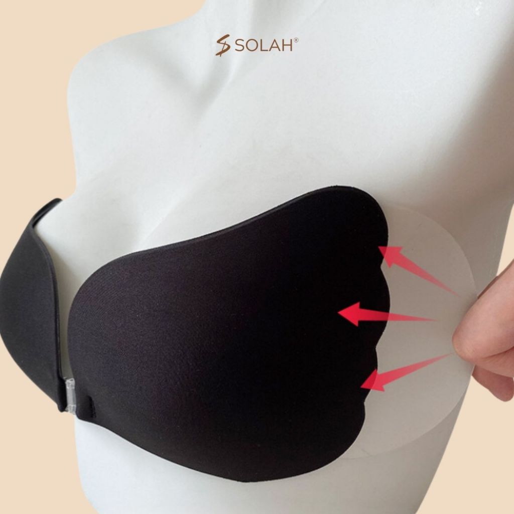 Miếng Dán Nâng Ngực Dán Sườn Dính Vào Bra Nipple SOLAH Trong Suốt Hình Hạt Đậu Áo Lót PK02