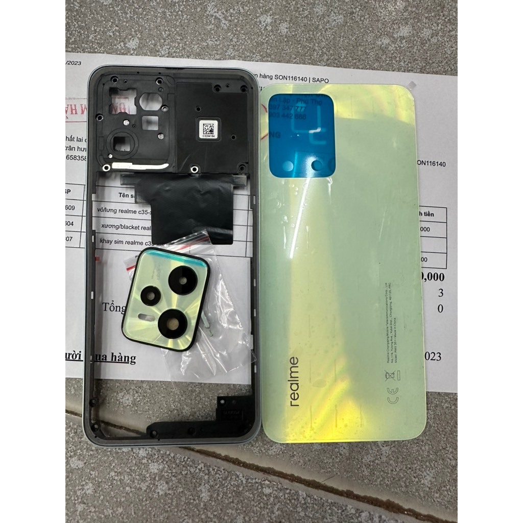 vỏ/nắp lưng realme c35