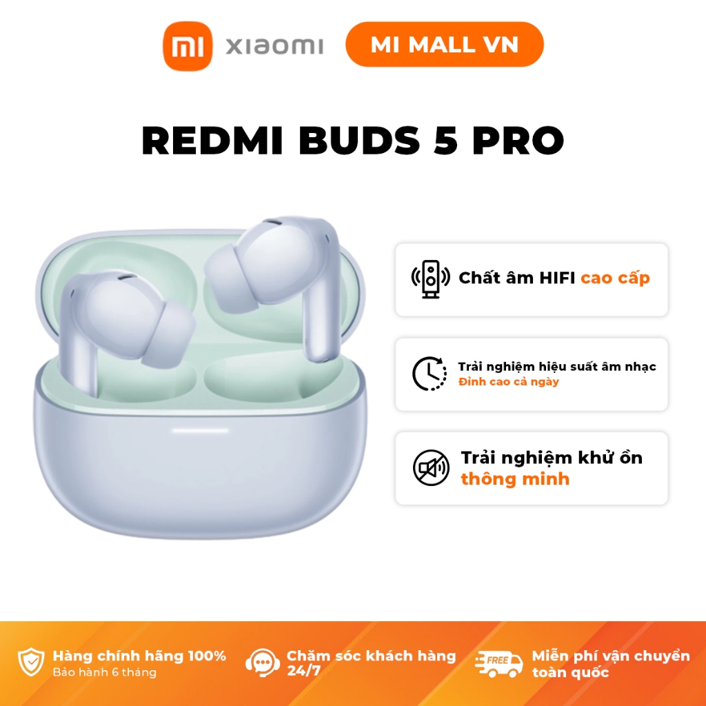 Ảnh Tai Nghe Bluetooth Xiaomi Redmi Buds 5 Pro | Chất Âm HIFI Cao Cấp | Khử Tiếng Ồn | Pin 38h | Bảo Hành 12 Tháng 2