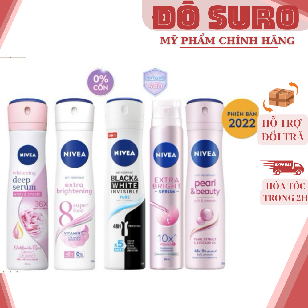 Xịt Ngăn Mùi NIVEA NGỌC TRAI SÁNG DA 150ML