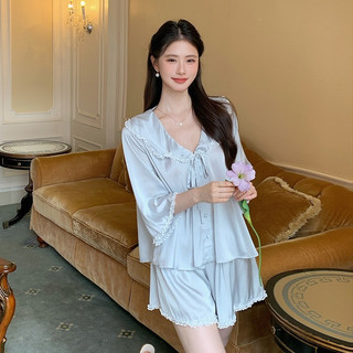 B64 Bộ Lụa Đùi Tay Lỡ Cho Nữ Chất Lụa  Tơ Cao Cấp Siêu Mềm Mại Chuẩn Tag Lyly Phương Linh Underwear