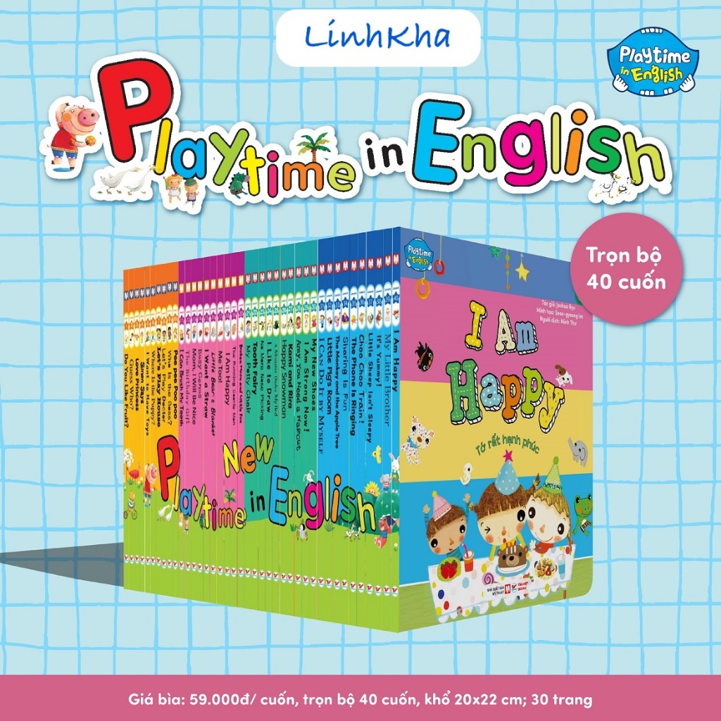 Sách Playtime In English song ngữ Anh Việt - Trọn bộ Level 1 - 2 - 3 ...
