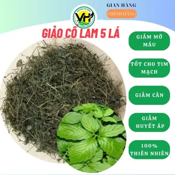 Trà giảo cổ lam 5 lá SaPa, giảm cholesterol trong máu, lưu thông máu não, ngừa tai biến, đột quỵ