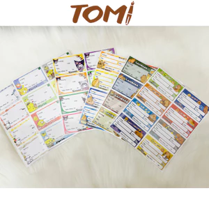 Nhãn Vở TOMI Nhiều Hoạ Tiết Dễ Thương 134