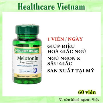 Viên Uống Melatonin Nature’s Bounty Hỗ Trợ Điều Hòa Giấc Ngủ Lọ 60 Viên