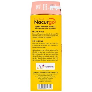 [🔥CHÍNH HÃNG CÓ QUÀ] Dung Dịch Xịt Nacurgo Kháng Khuẩn, Tái Tạo Da - Chai 12ml