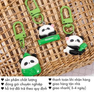 Móc Khoá Gấu Trúc Nhỏ Mini Đôi Nhóm Vô Tri Keychain Cute Timo PK08