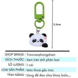 Móc Khoá Gấu Trúc Nhỏ Mini Đôi Nhóm Vô Tri Keychain Cute Timo PK08