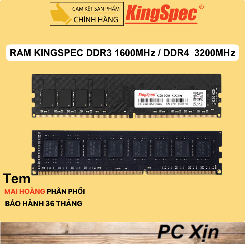 Ram Kingspec 8GB / 16GB - DDR3 1600MHz / DDR4 3200MHz Chính Hãng ...