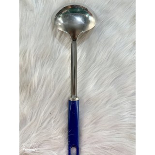 Muỗng(muôi) inox to dài cán xanh