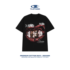 Áo thun Oversize TL - MONEY MOUTH - 260GSM chất liệu 100% COTTON- MẪU 16