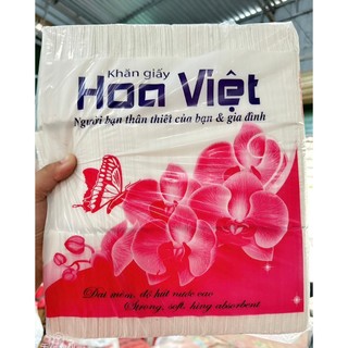 Khăn giấy Hoa Việt tiện lợi mềm nhẹ 1 bịch